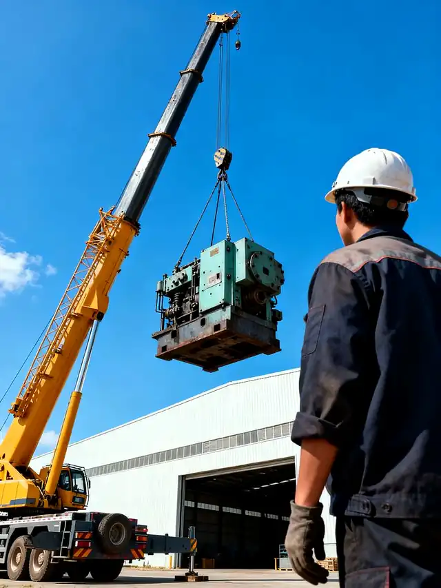 Crane lifting coordination for heavy industrial cargo