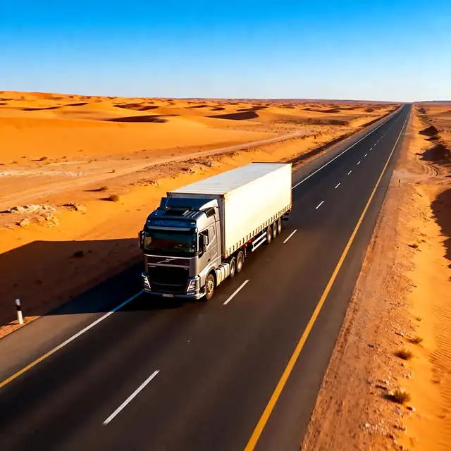 Road transport trailer for industrial cargo movement in Saudi Arabia